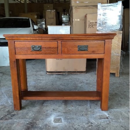 Victoria : Bàn Trang Trí Gỗ Sồi Console - 100cm 